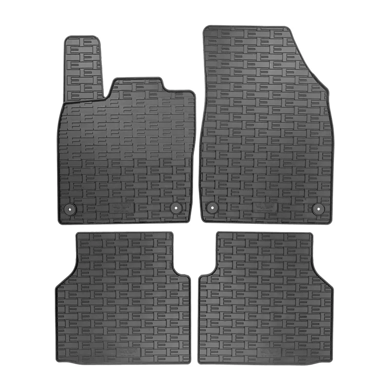 CIKCAR Rubber matten passend voor Volkswagen ID.4 / ID.5 2020- & Skoda Enyaq iV 2020- incl. Coupé & Audi Q4 E-Tron (F4B) 2020- & Cupra Tavascan 2023- (4-delig + montagesysteem)