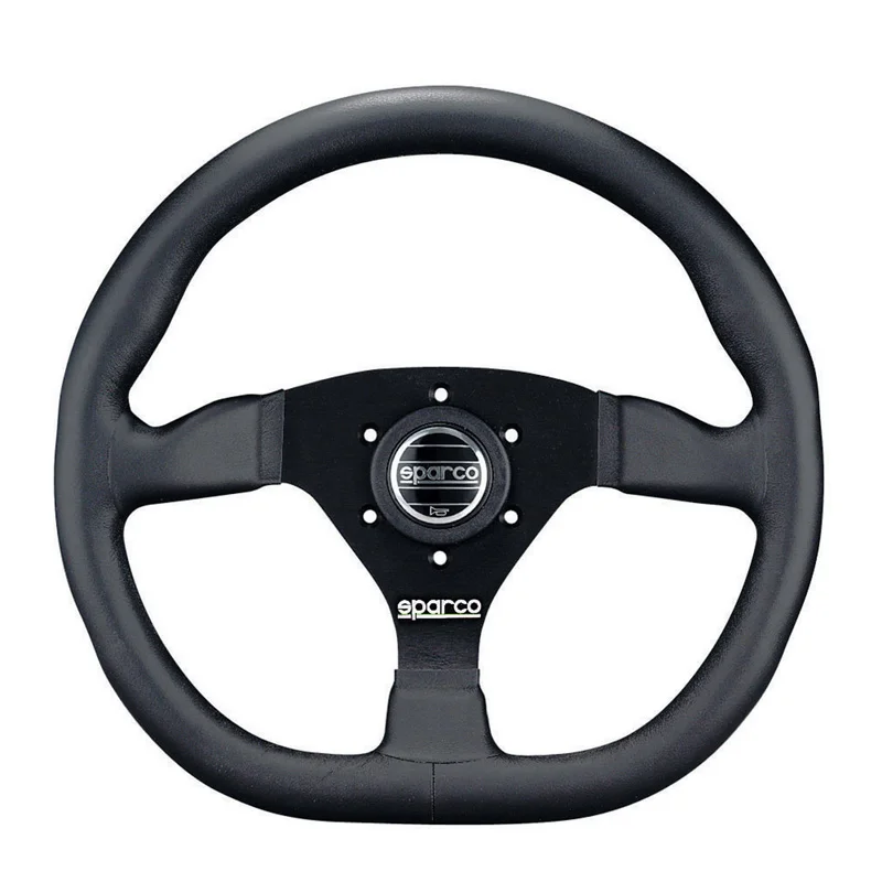 Sparco Universeel Sportstuur L360 - Zwart Leder - Diameter 330mm