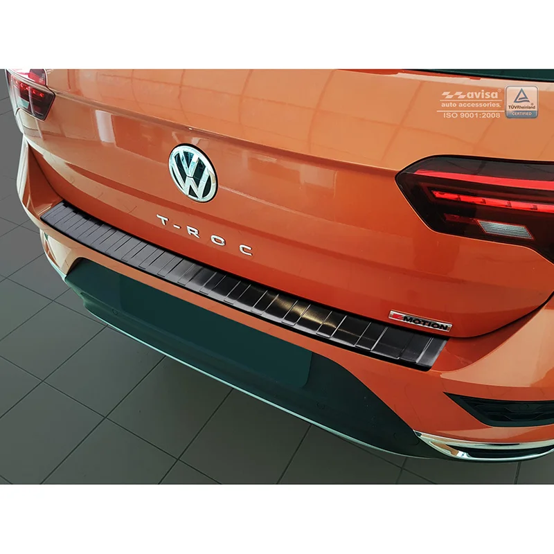 Avisa RVS Achterbumperprotector passend voor Volkswagen T-Roc 2017-2022 & Facelift 2022-2025 incl. Cabrio - Zwart