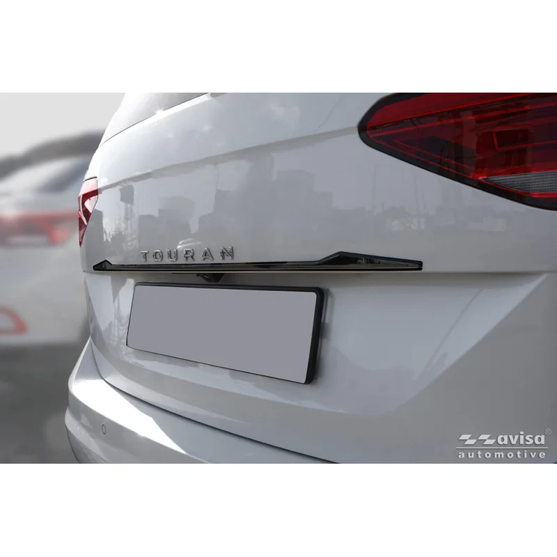 Avisa Zwart Chroom RVS Kofferbak Sierlijst passend voor Volkswagen Touran (5T1) R-Line 2015-