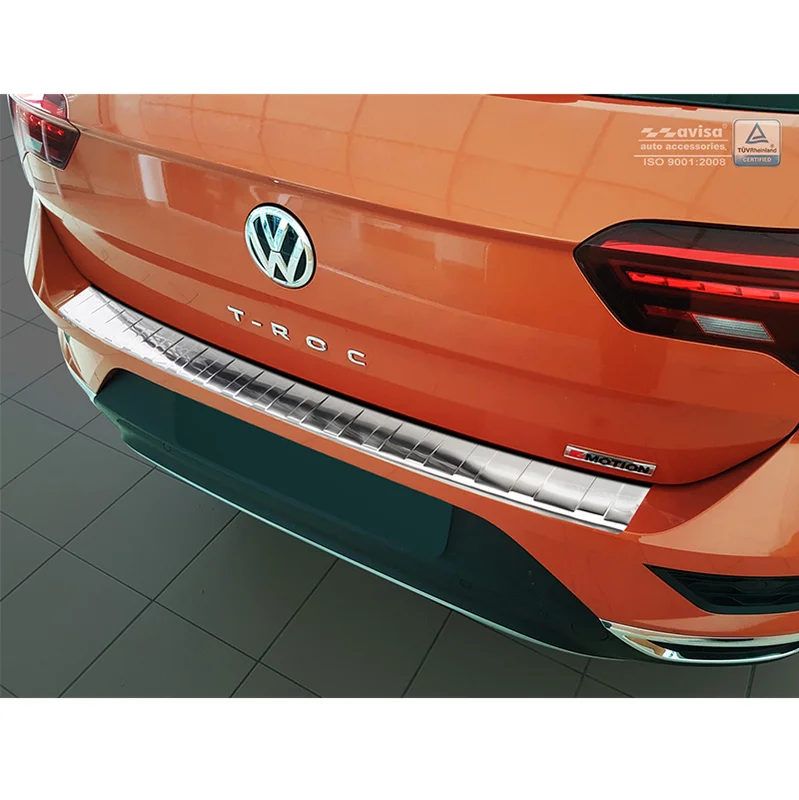 Avisa RVS Achterbumperprotector passend voor Volkswagen T-Roc 2017-2022 & Facelift 2022-2025 incl. Cabrio - Zilver