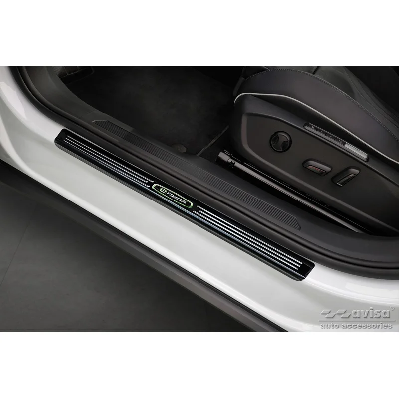 Avisa Zwart RVS Instaplijsten passend voor Volkswagen ID.5 2021- 'E-Power' - 4-delig