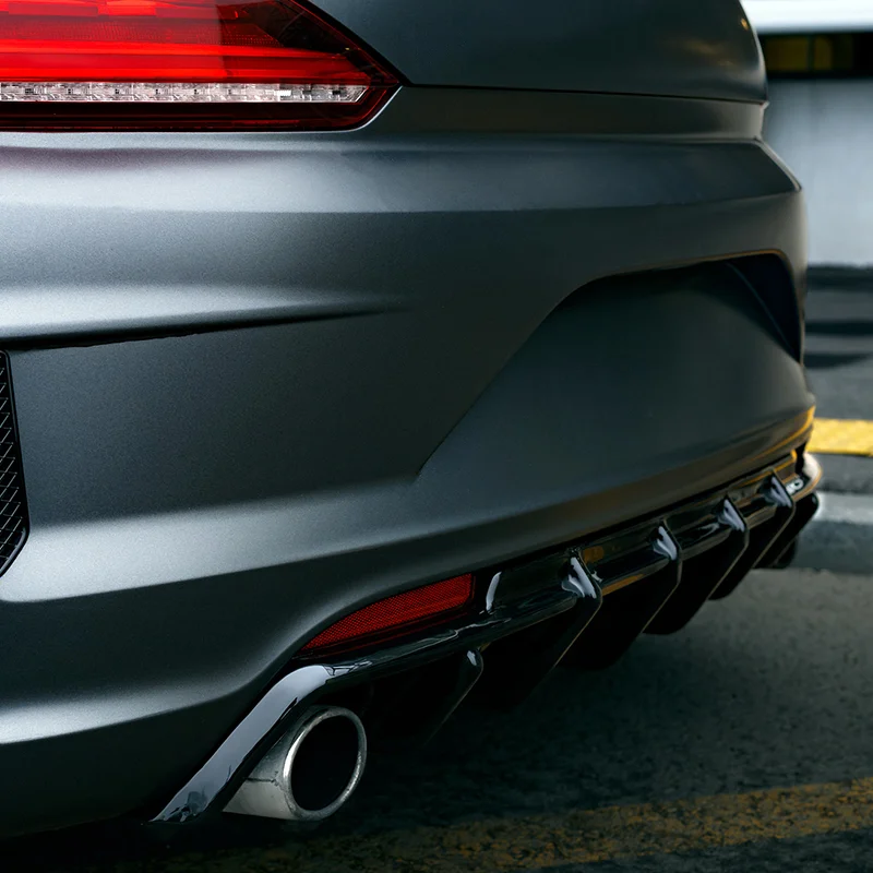 Oneway Achterbumperskirt (Diffuser) passend voor Volkswagen Scirocco R Facelift 2014-2017 – Glanzend zwart