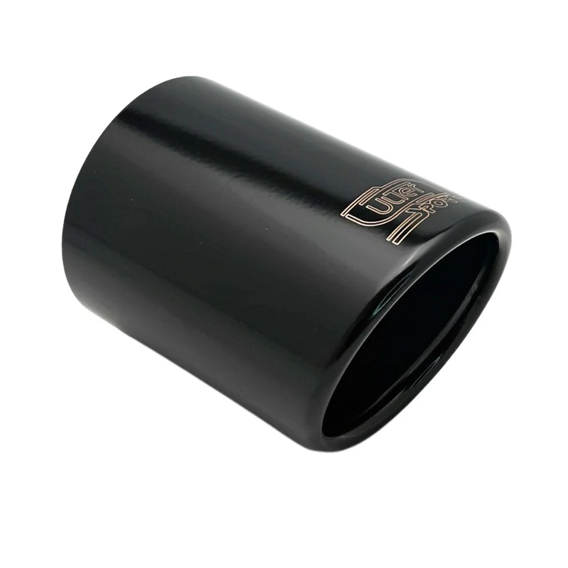 Ulter Sport Uitlaatsierstuk - Rond Ø90mm Schuin - Lengte 120mm - Montage 65-80mm - Zwart RVS
