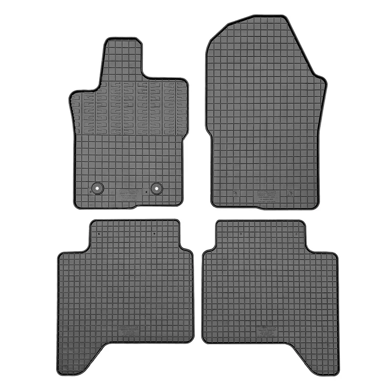 CIKCAR Rubber matten passend voor Volkswagen Amarok 2022- & Ford Ranger II 2022- (4-delig + montagesysteem)