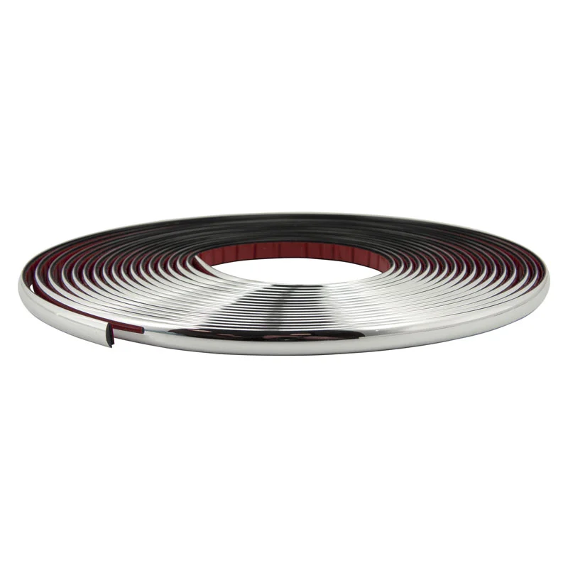 AutoStyle Universele zelfklevende chroomlijst - Breedte 9mm / Lengte 8 meter