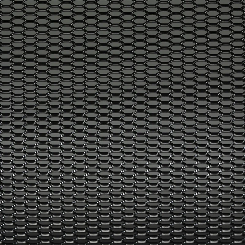 AutoStyle Racegaas aluminium zwart - honingraat 12x6mm - 125x25cm