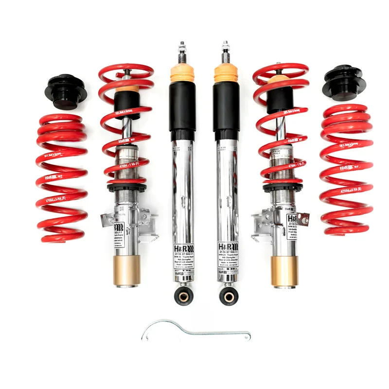 H&R RVS TwinTube Schroefset Versie 1 passend voor Volkswagen Polo VI (AW) GTI 2017-  VA-Last tot 1000kg – excl. Stilleggingssysteem