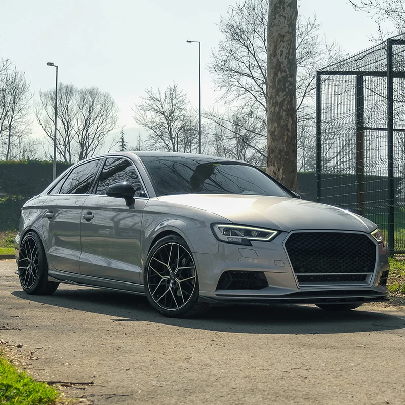 Oneway Complete bodykit passend voor Audi A3 (8V) Sedan Facelift 2016-2020 (dubbele uitlaat L/R) – Glanzend zwart