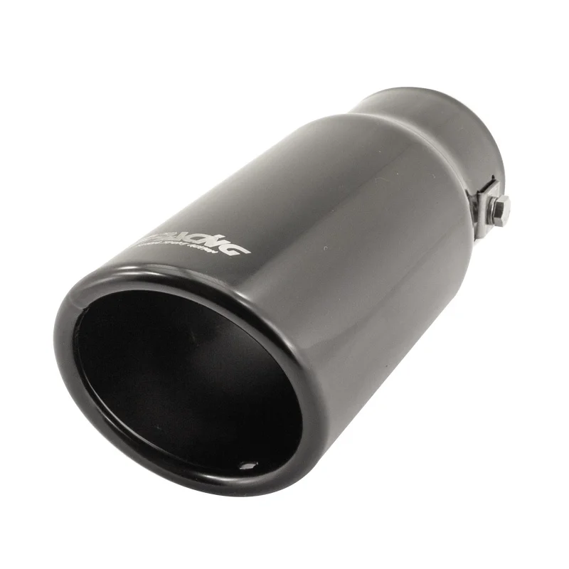 Simoni Racing Uitlaatsierstuk Rond/Schuin RVS Zwart - Ø76xL180mm - Montage ->37-63mm