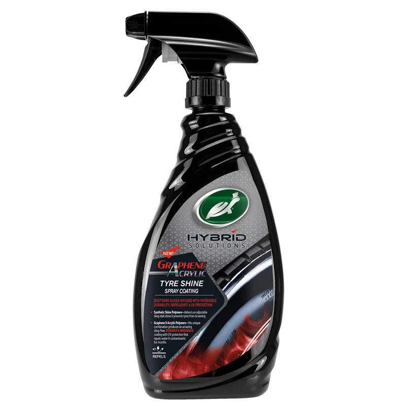 Turtle Wax 53746 Hybrid Solutions Graphene Acrylic Tyre Shine Spray Coating 680ml