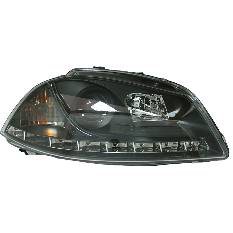 AutoStyle Set Koplampen in DRL-Look passend voor Seat Ibiza/Cordoba 6L 2002-2008 – Zwart