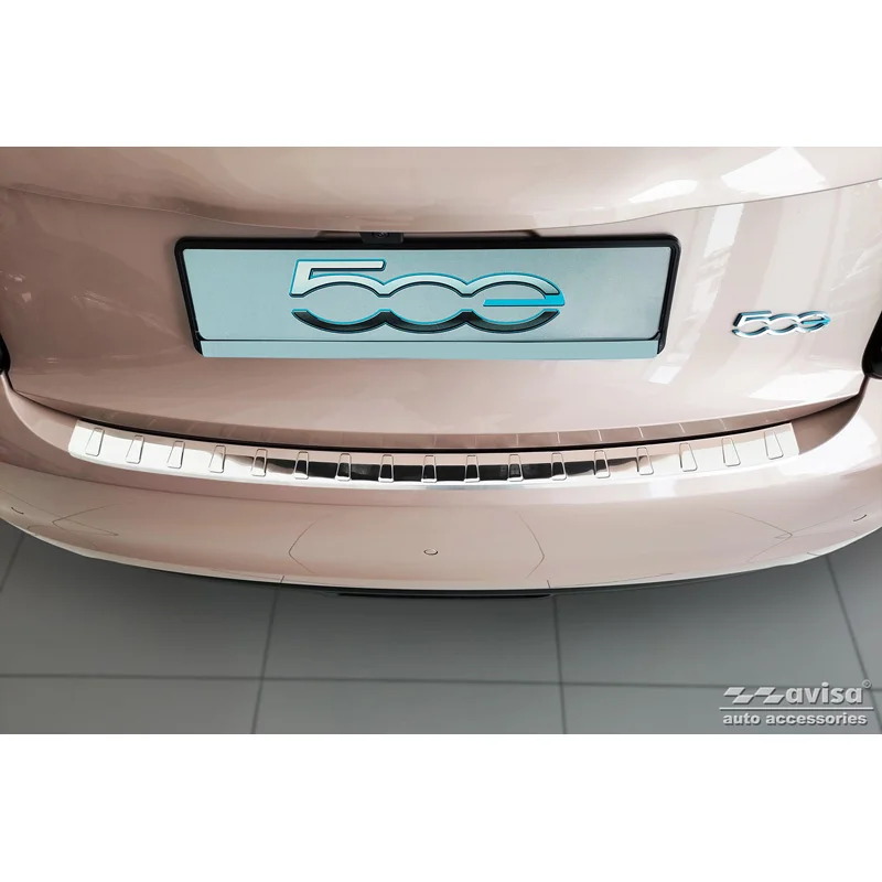 Avisa RVS Achterbumperprotector passend voor Fiat 500e Berlina, 3+1 & Cabrio 2020- - Zilver