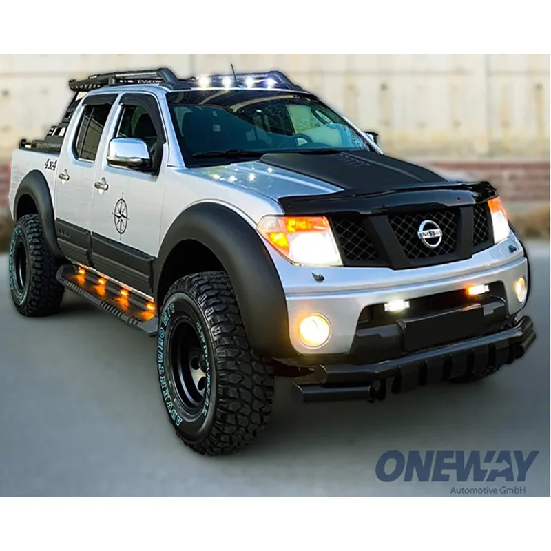 Oneway Motorkapluchtinlaat (Scoop) passend voor Volkswagen Amarok MK1 2010-2022 & Nissan Navara D40 2005-2010 – Glanzend zwart