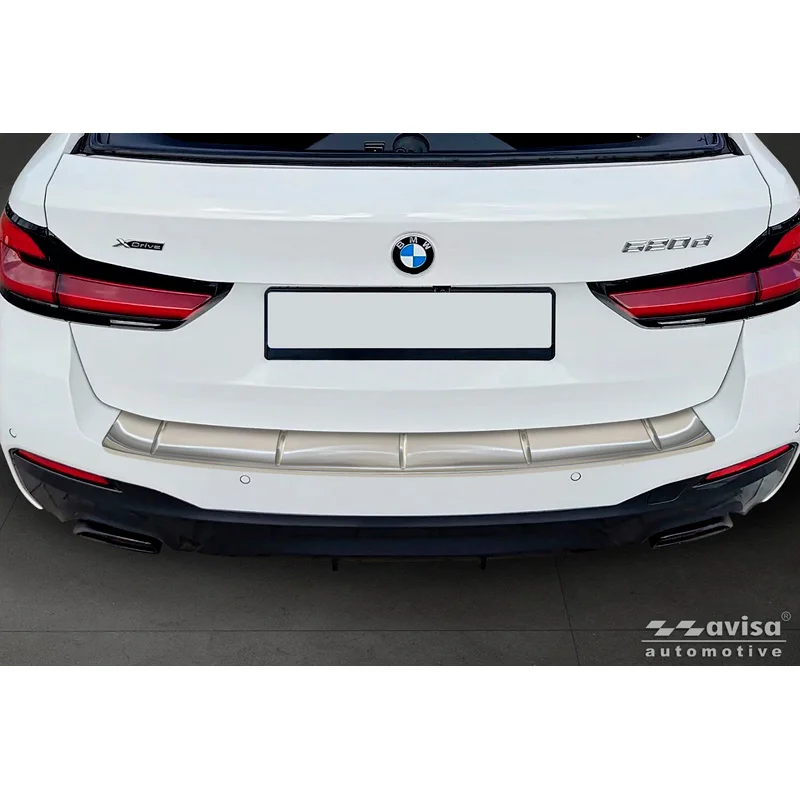 Avisa RVS Achterbumperprotector passend voor BMW 5-Serie G31 M-Sport Touring Facelift 2020-2024 - Zilver