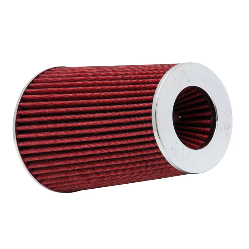K&N RG-Serie universeel vervangingsfilter met 3 aansluitdiameters Rood (RG-1002RD) Type 2