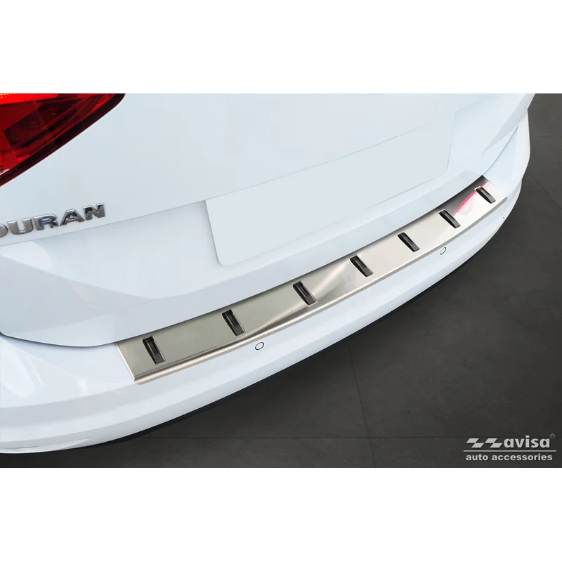 Avisa RVS Achterbumperprotector STRONG EDITION passend voor Volkswagen Touran III 2015- incl. R-Line - Zilver
