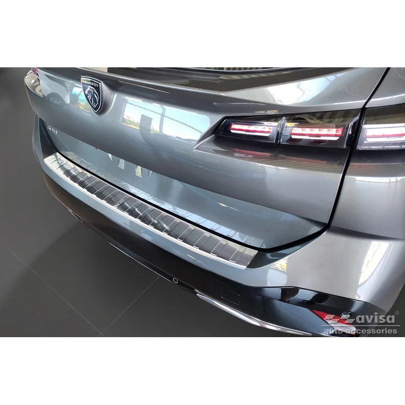 Avisa RVS Achterbumperprotector passend voor Peugeot 308 II SW 2013-2017 & Facelift 2017-2021 - Zilver