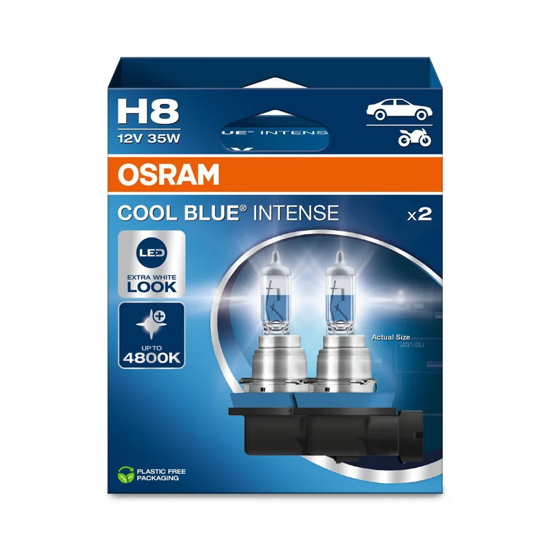 Osram Cool Blue Intense NextGen Halogeen lampen – H8 – 12V/55W – set à 2 stuks