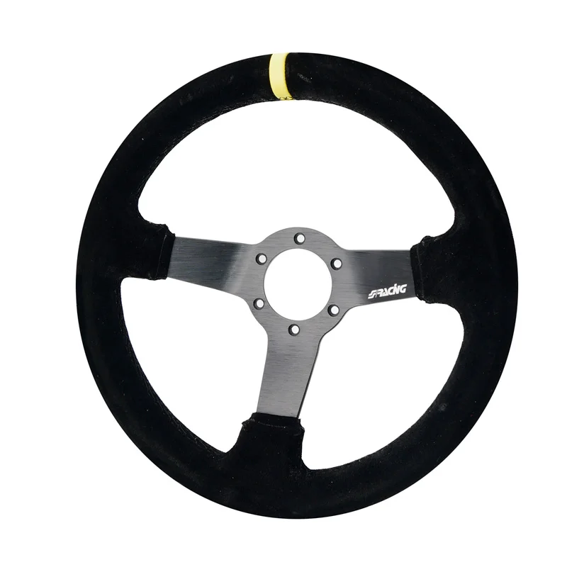 Simoni Racing Universeel Sportstuur Carrera - Zwart Suède - Diameter 320mm