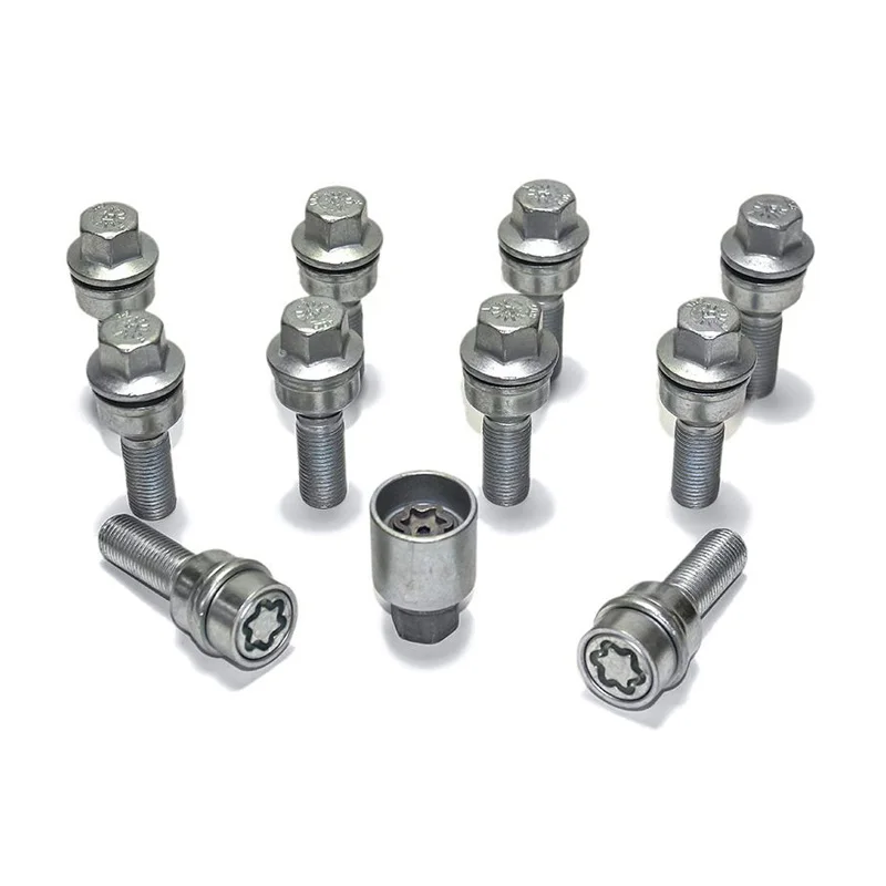 H&R Wielboutenset bolkonisch met beweegbare ring R14 M14x1.50 – Lengte 45mm – 10 stuks (bv. passend voor Audi Q3, Q5) – incl. wielsloten
