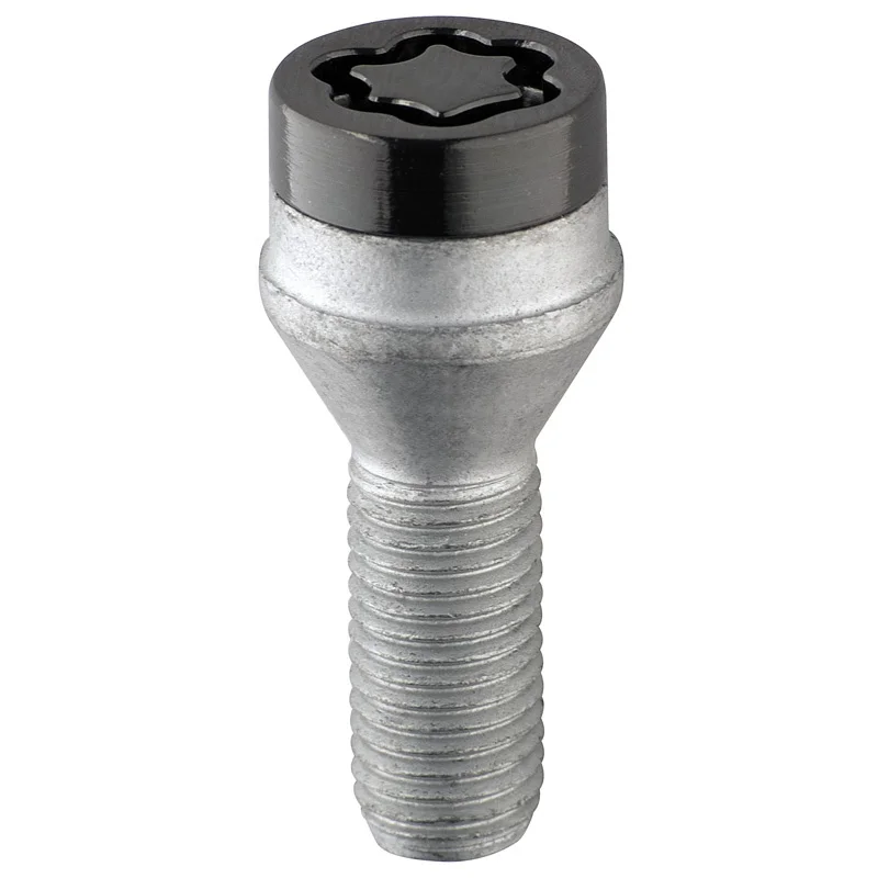 McGard Slotboutenset M14x1.50 Zwart - Bolkonisch R14 - Lengte 45mm (17mm kop)