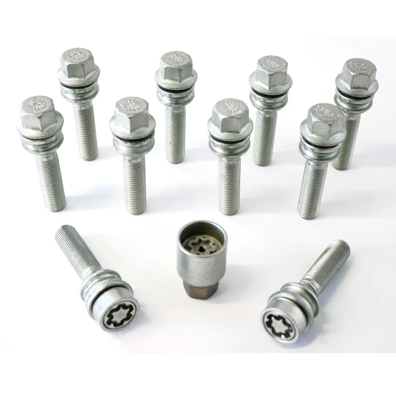 H&R Wielboutenset bolkonisch met bewegende ring R14 M14x1.50 - Lengte 56mm - 10 stuks - incl. wielsloten
