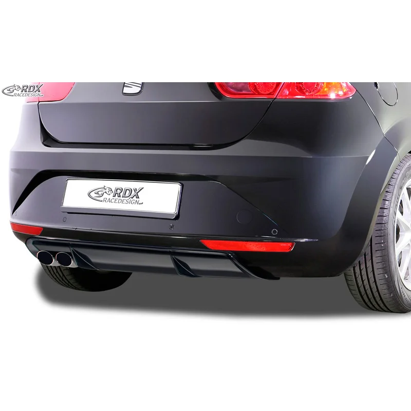 RDX Achterskirt ‘Diffusor’ passend voor Seat Leon 1P Facelift 2009-2012 excl. FR/Cupra (ABS zwart glanzend)