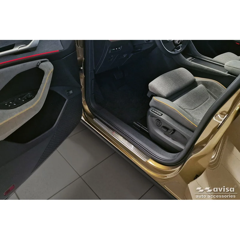 Avisa RVS Instaplijsten passend voor Skoda Kodiaq II (PS7) 2024- 'Lines' - 4-delig