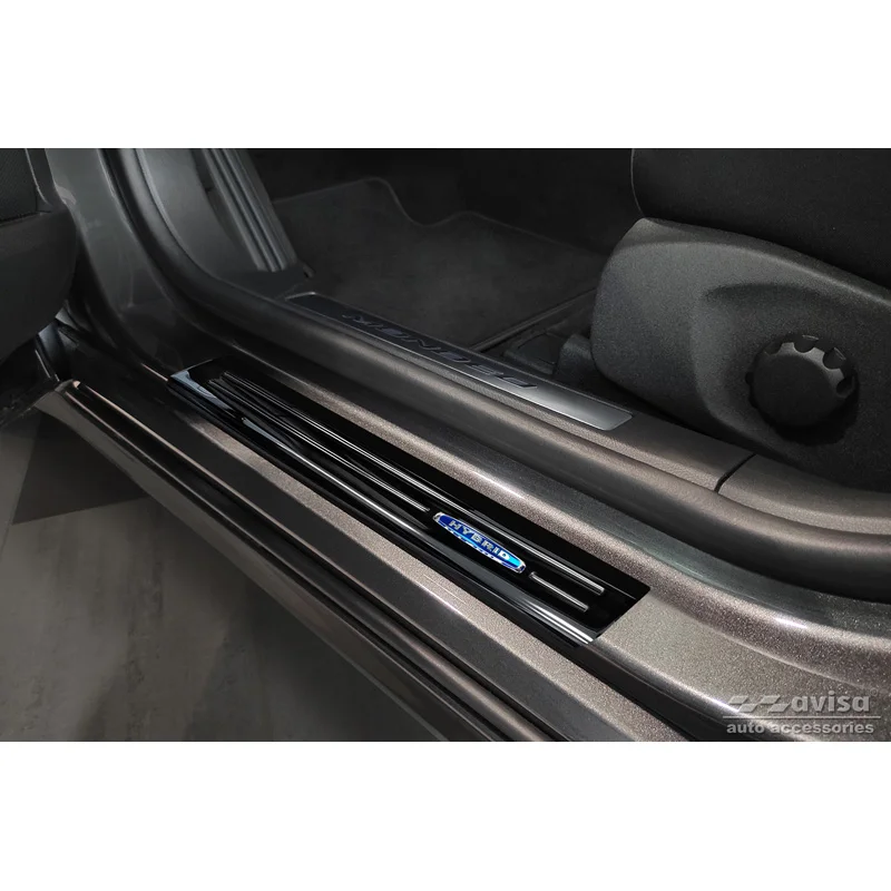 Avisa Zwart RVS Instaplijsten passend voor Ford Mondeo V Turnier 2014-2019 & Facelift 2019- 'Hybrid' - 4-delig