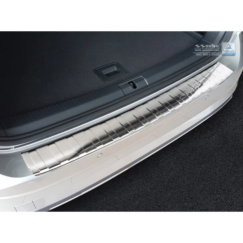 Avisa RVS Achterbumperprotector passend voor Volkswagen Golf VII Variant Facelift incl. R-Line & Alltrack 2017-2020 - Zilver