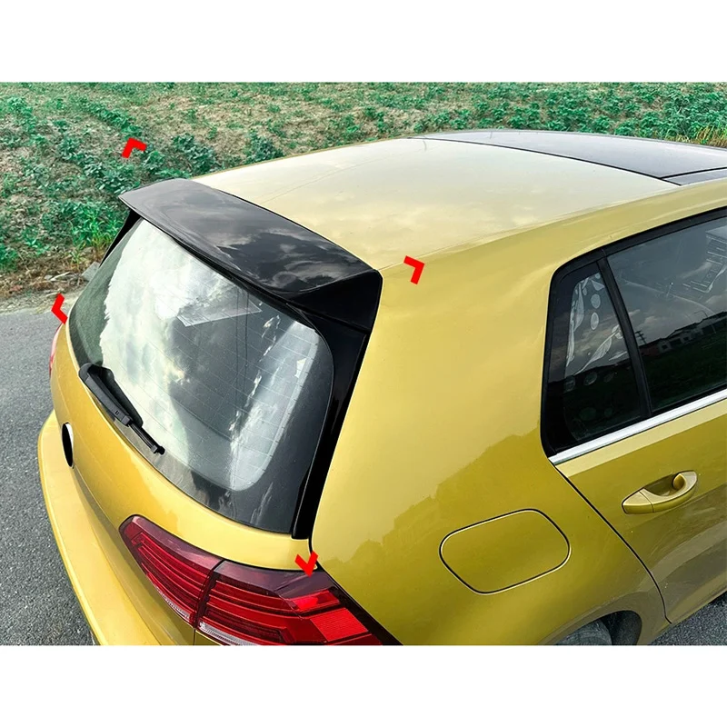 AutoStyle Dakspoiler passend voor Volkswagen Golf VII (7&7.5) HB 2012-2019 3-delig (ABS Glanzend zwart)