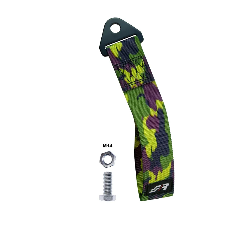 Simoni Racing Sleepoog-Gordel – Groen Camo – max. 3000kg – Lengte 28cm