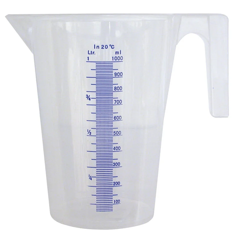Pressol 07 062 Maatbeker PP 1 L transparant - schaal ml/l & US/UK gal
