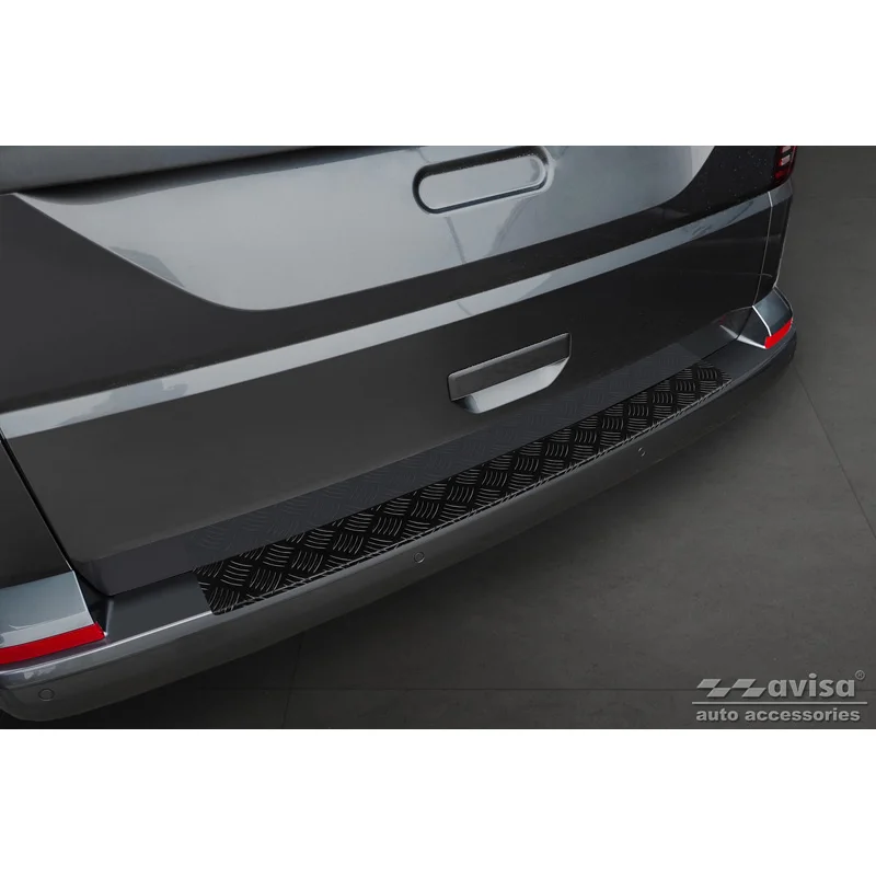 Avisa Aluminium Achterbumperprotector passend voor Volkswagen Transporter T6 2015- & FL 2019- (met achterklep) - Matzwart