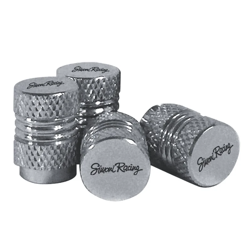 Simoni Racing Ventielkapjes Milled - Chroom - 4 stuks