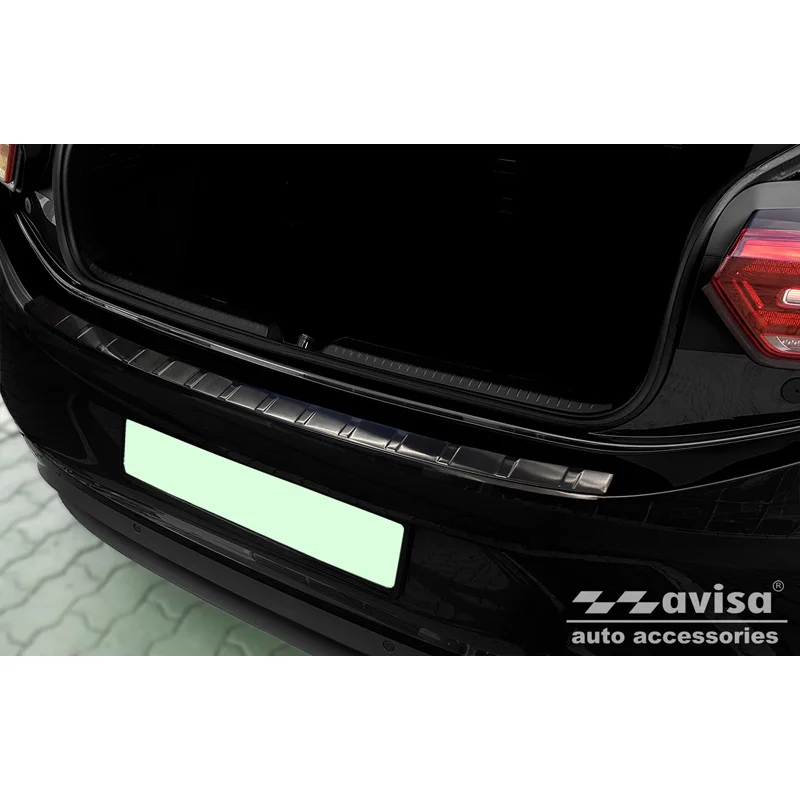 Avisa RVS Achterbumperprotector passend voor Volkswagen ID.3 2020-2023 & FL 2023- - Zwart