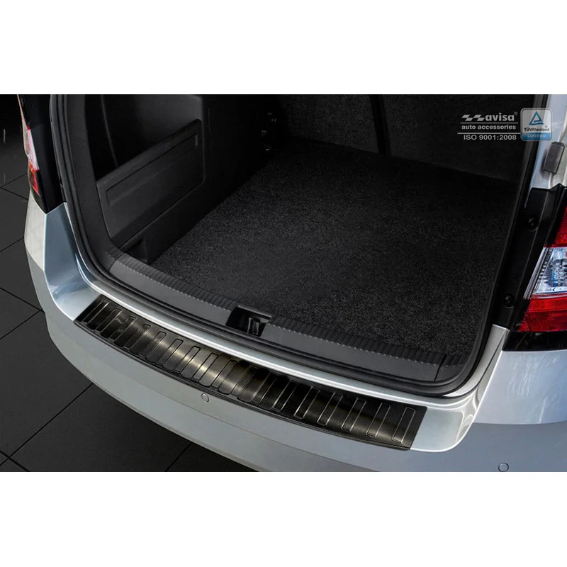 Avisa RVS Achterbumperprotector passend voor Skoda Fabia III Combi 2015- - Zwart
