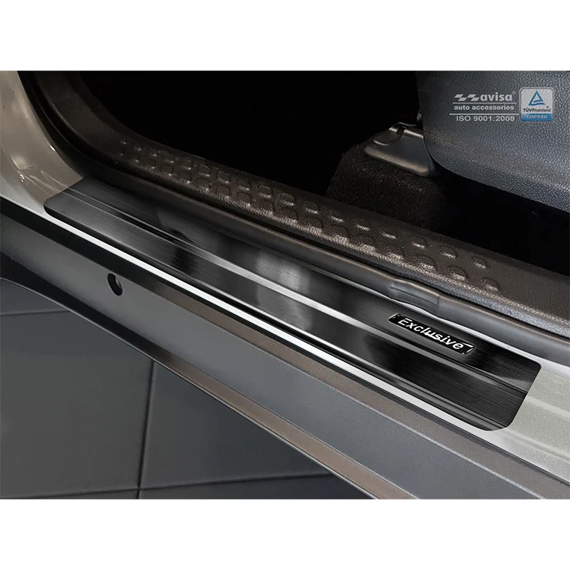Avisa Zwart RVS Instaplijsten passend voor Toyota C-HR 2016-2019 & FL 2019-2023 & RAV4 IV FL 2016-2018 & Lexus NX 2014-2021 - 'Exclusive' - 4-delig