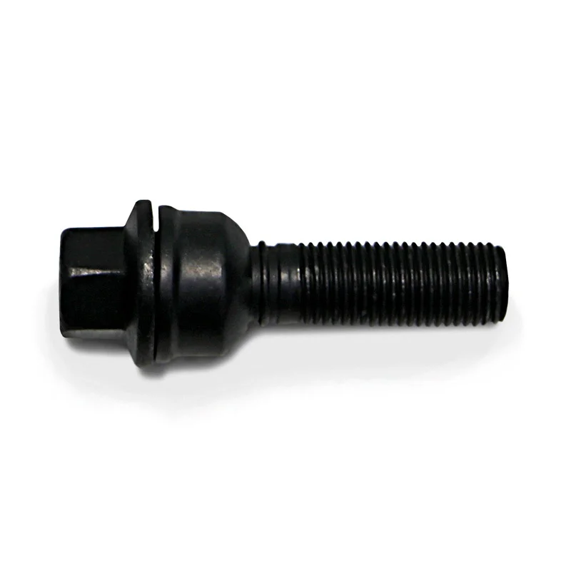 H&R Wielbout bolkonisch met beweegbare ring R14 M14x1.50 - Lengte 45mm - Zwart (bv. passend voor Audi Q3, Q5)