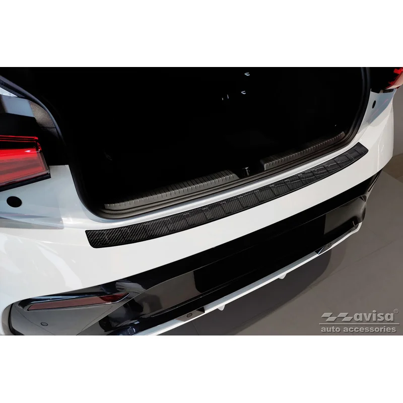 Avisa 3D Carbon Achterbumperprotector passend voor Cupra Born 2021- - Zwart