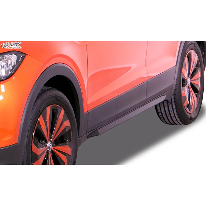 RDX Sideskirts ‘Slim’ passend voor Volkswagen T-Cross 2019- (ABS zwart glanzend)