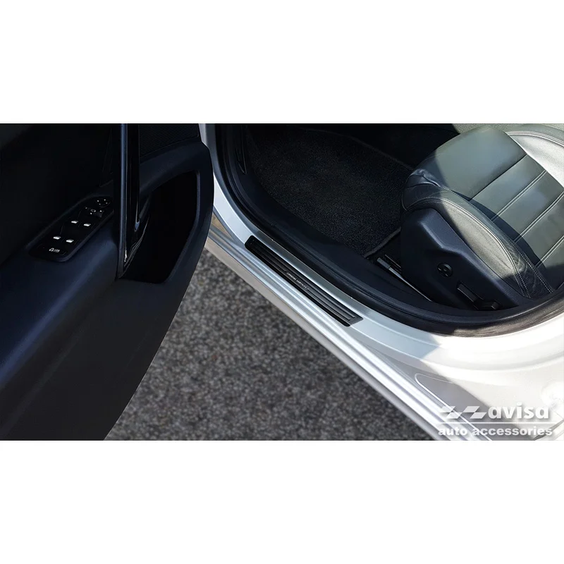 Avisa Zwart RVS Instaplijsten passend voor Peugeot 508 Sedan & SW 2011-2014 & FL 2014-2018 - 'Special Edition' - 4-delig
