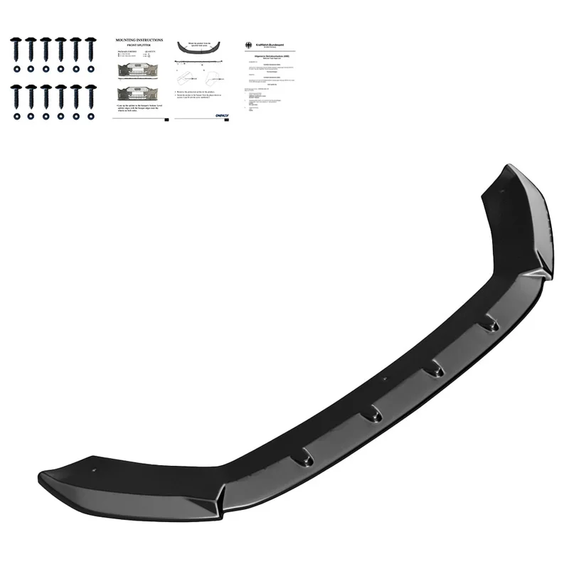Oneway Voorspoilerlip passend voor Seat Leon (5F) HB/SC/ST FR/Cupra 2013-2016 – Glanzend zwart