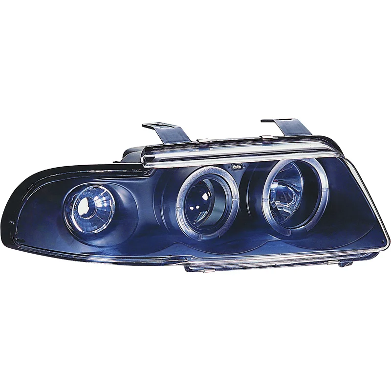 AutoStyle Set Koplampen passend voor Audi A4 B5 1995-1998 – Zwart – incl. Knipperlichten & Angel-Eyes