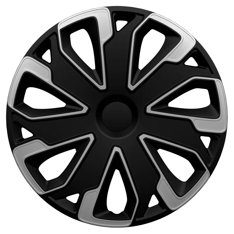 AutoStyle 4-Delige Wieldoppenset Ultimo 14-inch zilver/zwart
