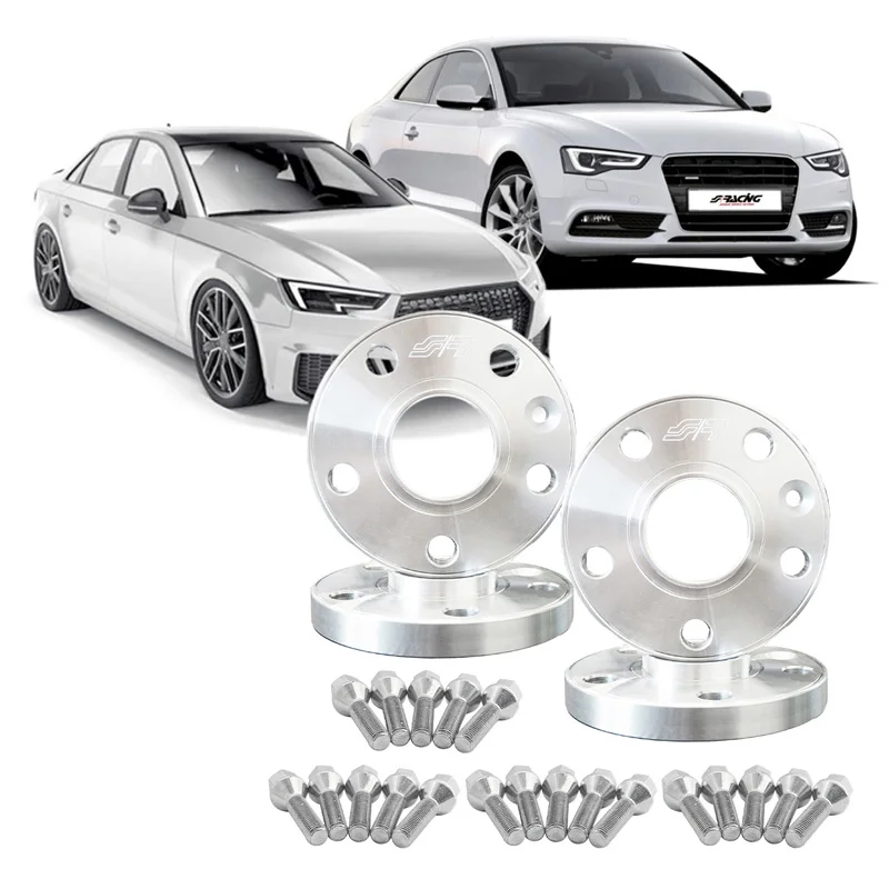 Simoni Racing Aluminium Spoorverbreder Set – 2x15mm(VA) – 2x18mm(AA) (Naaf 66,6mm) inclusief wielbouten – passend voor Audi diversen