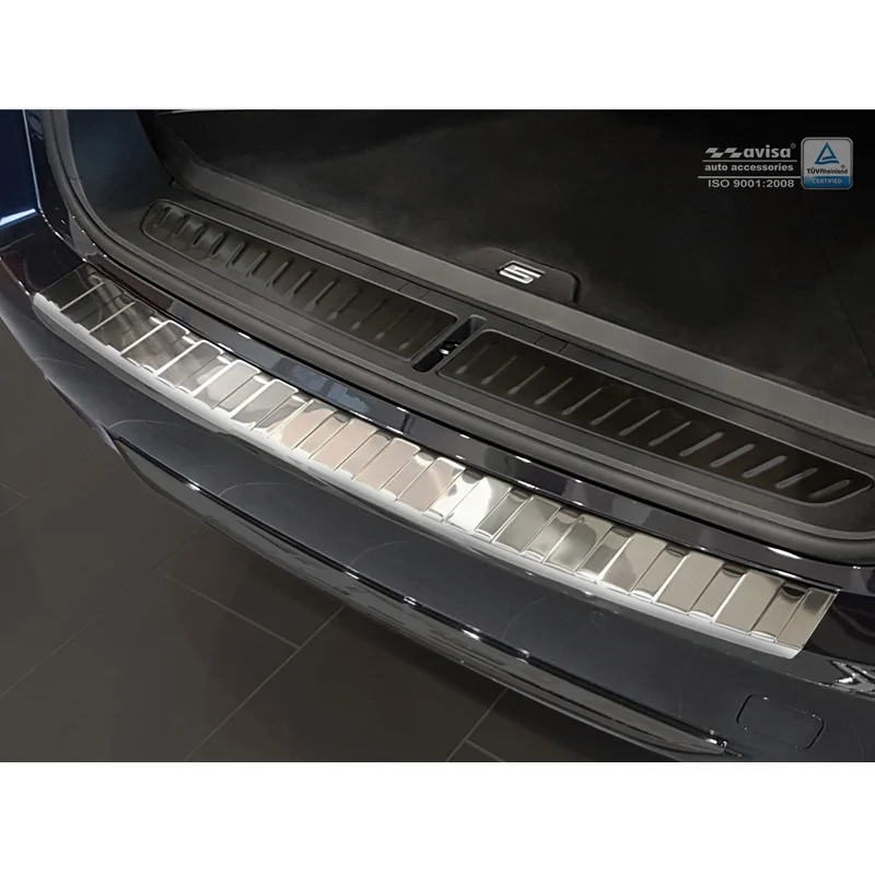 Avisa RVS Achterbumperprotector passend voor BMW 5-Serie G31 Touring 2017-2020 excl. M-Sport - Zilver