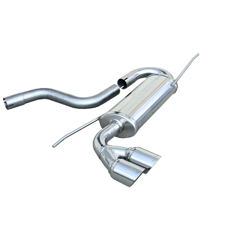 InoXcar 100% RVS Sportuitlaat passend voor Volkswagen Golf VI 1.4 TSi (122pk) 2008- 2x80mm Racing