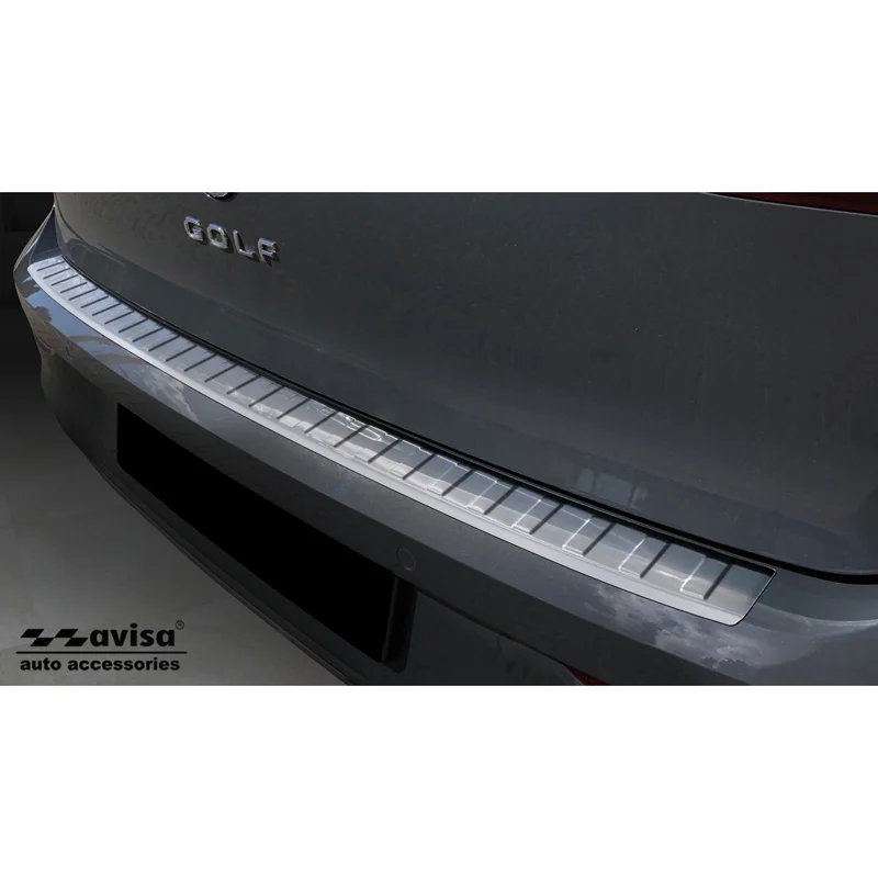 Avisa RVS Achterbumperprotector passend voor Volkswagen Golf VIII HB 5-deurs 2020-2024 & FL 2024- - Zilver